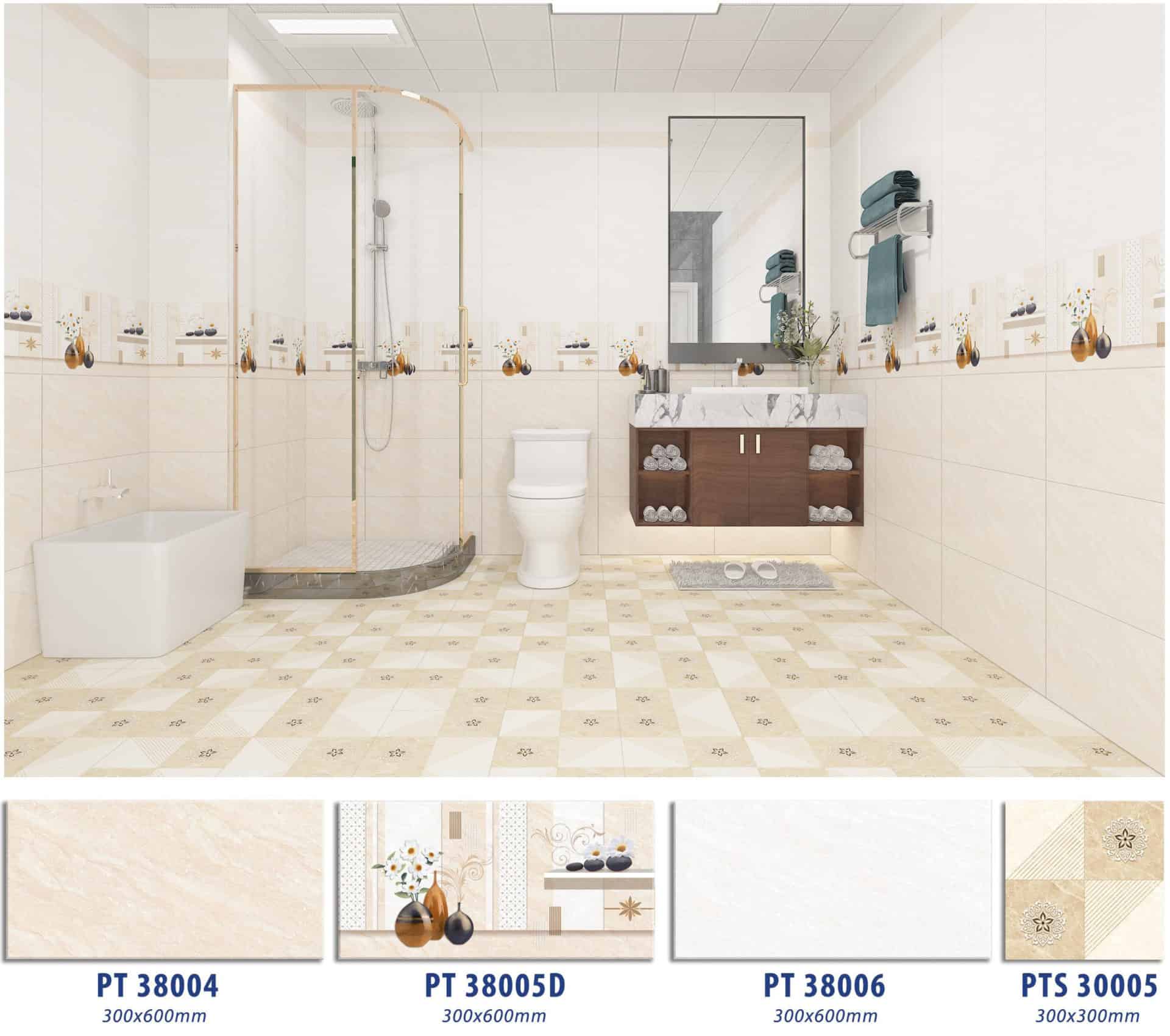 Biến tấu nhà tắm của bạn với mẫu gạch PT 38004 - 05 - 06 của CMC 