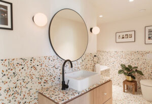 Gạch terrazzo với họa tiết đá tinh xảo, sang trọng