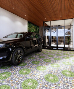 Lát gạch sân vườn giúp hạn chế được tình trạng rêu mốc