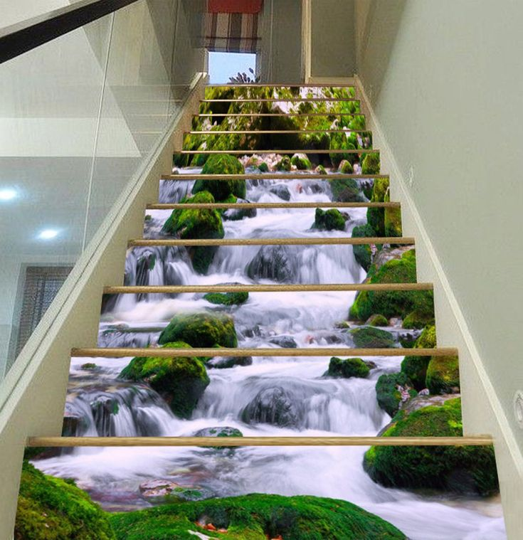 Gạch 3D sống động, khiến cầu thang trở nên đẹp mắt và thu hút mọi ánh nhìn