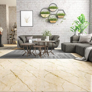 Gạch tông vàng vân đá loang sang trọng, đặc biệt phù hợp với gia chủ mệnh Thổ