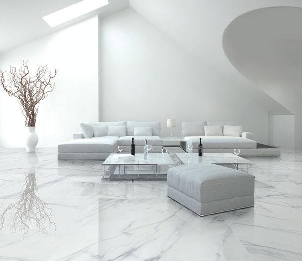 Gạch lát nền tông màu lạnh phù hợp phong cách nhà ở tối giản
