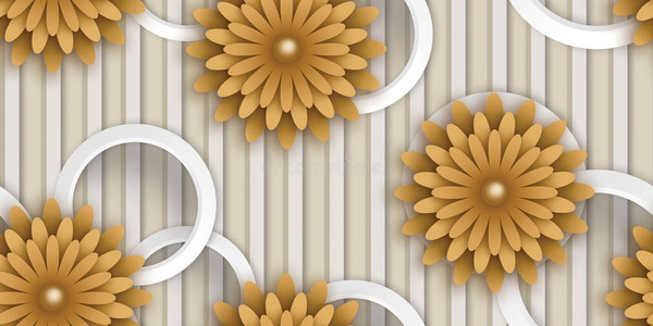 Gạch ốp mặt bếp họa tiết hoa hướng dương với tông màu be - vàng chủ đạo