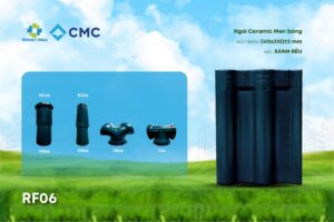 Ngói gốm tráng men Ceramic màu xanh rêu