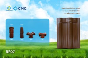 Ngói gốm tráng men Ceramic màu nâu chocolate
