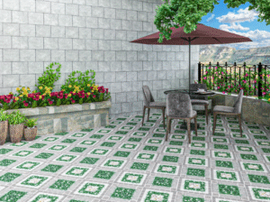 Chọn Gạch Sân Vườn Chống Rêu Mốc – Bí Quyết Giữ Sân Sạch Đẹp Quanh Năm 9 Gạch hoa cỏ