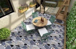 Gạch sân vườn mosaic: sang trọng, tinh tế.