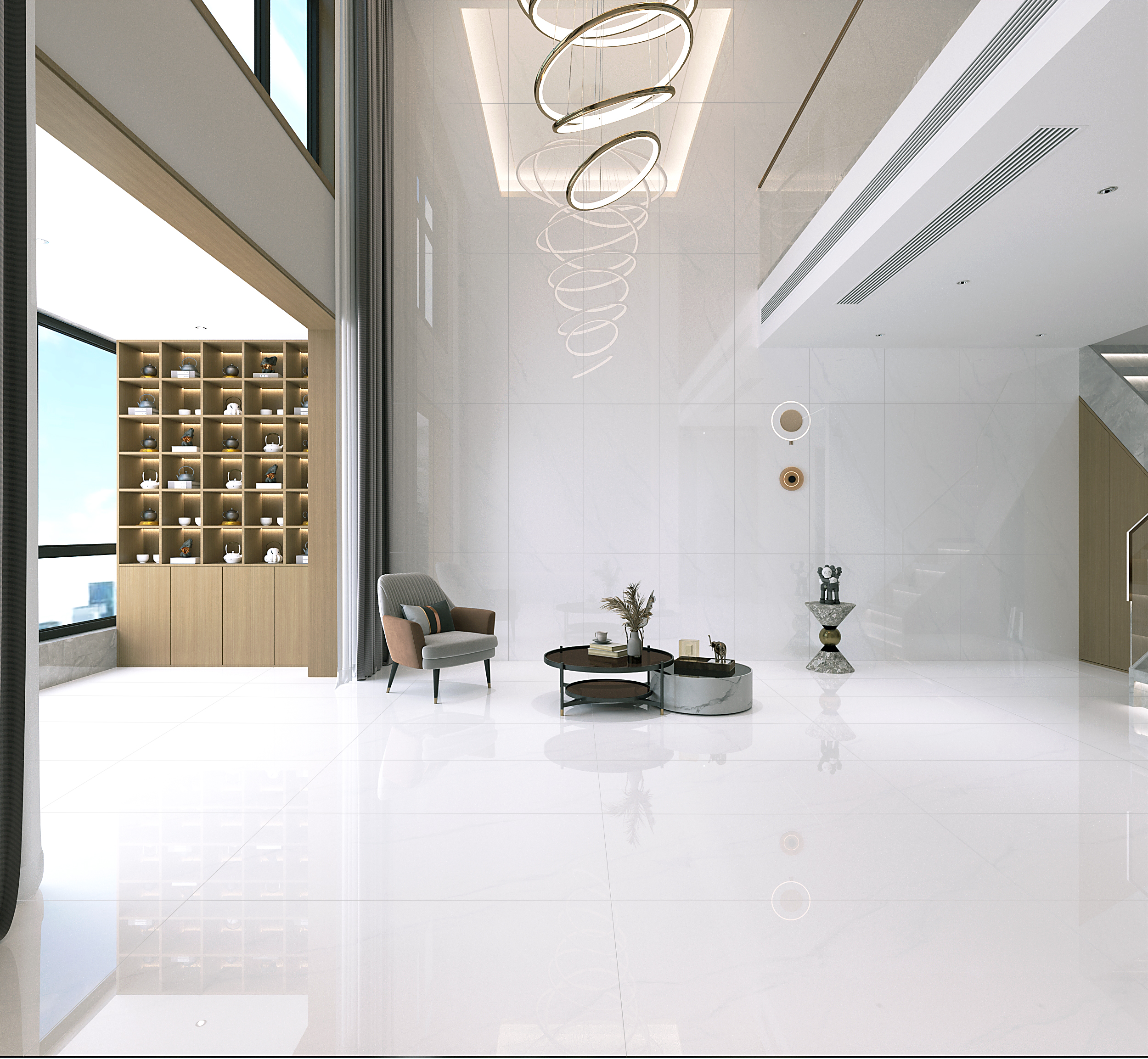 Gạch 60x1200cm tông màu trắng sứ tối giản tinh tế RPD612001S5