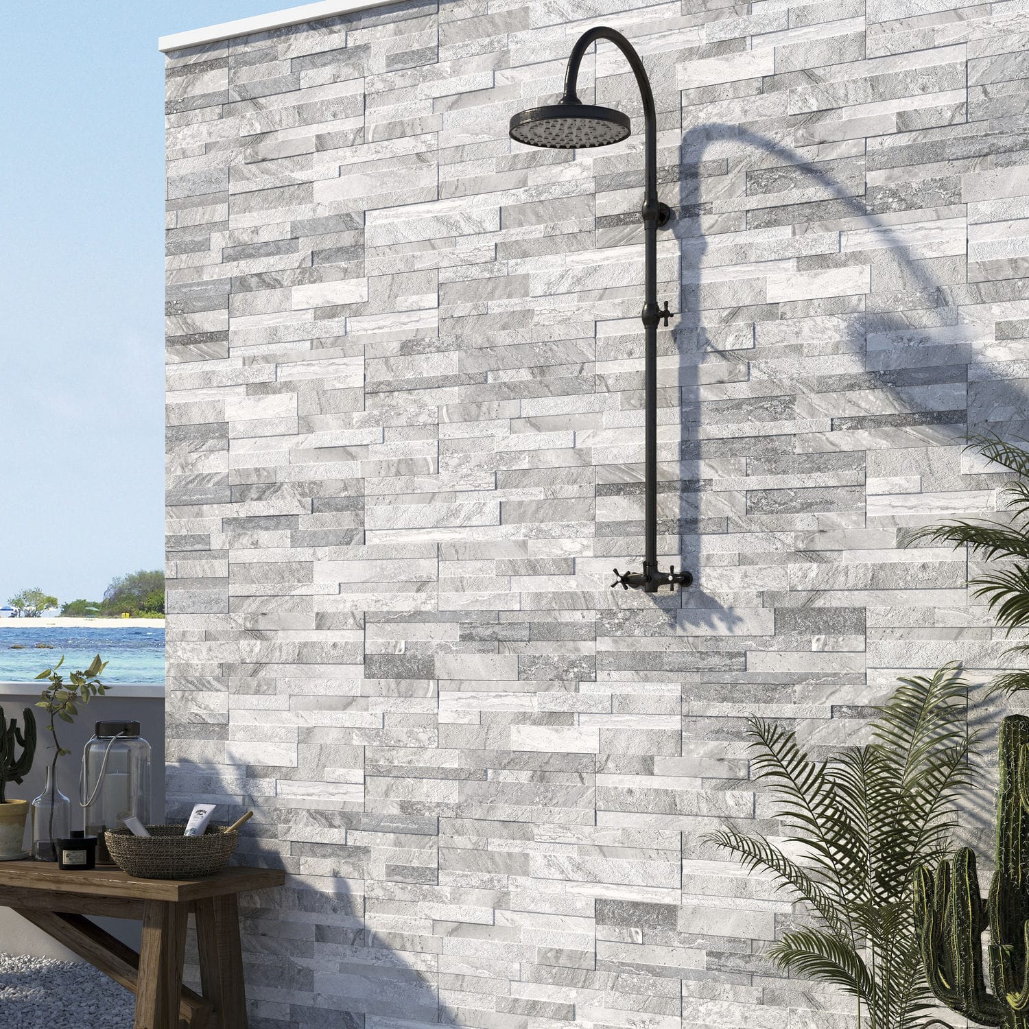 Chọn đúng vị trí sử dụng gạch thẻ trang trí sẽ giúp bức tường nổi bật